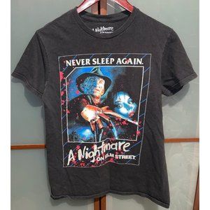 A Nightmare On Elm Street 'Never Sleep Again' Freddy Kruger T-Shirt Tee Size S
